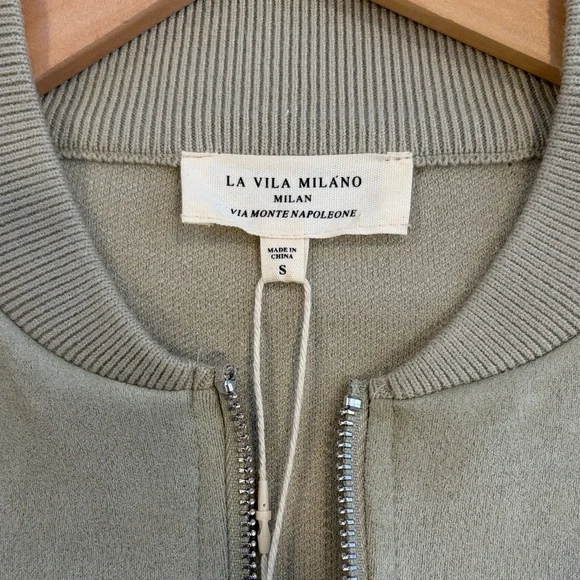 LA VILA MILANO Women's Olive Bomber Jacket - Picture 4 of 10